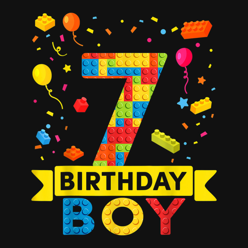 7 Year Old Building Blocks 7th Birthday Boy Oval Patch | Artistshot