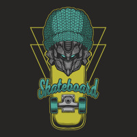 Urban Robot Skater, Urban Robot Skater Art, Urban Robot Skater Paintin Ladies Fitted T-shirt | Artistshot