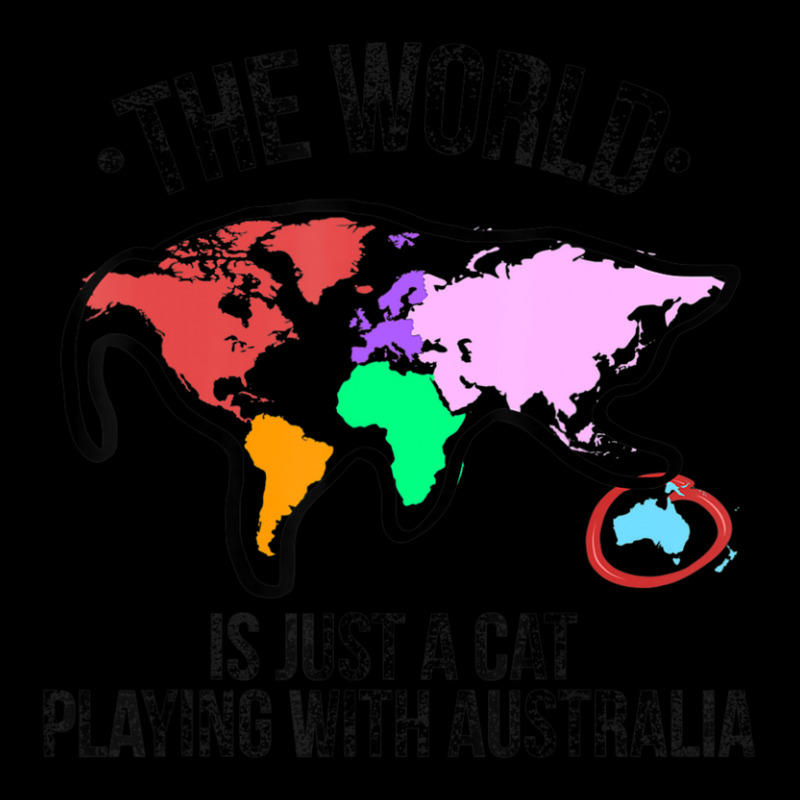 The World Is A Cat Playing With Australia Toddler Sweatshirt | Artistshot