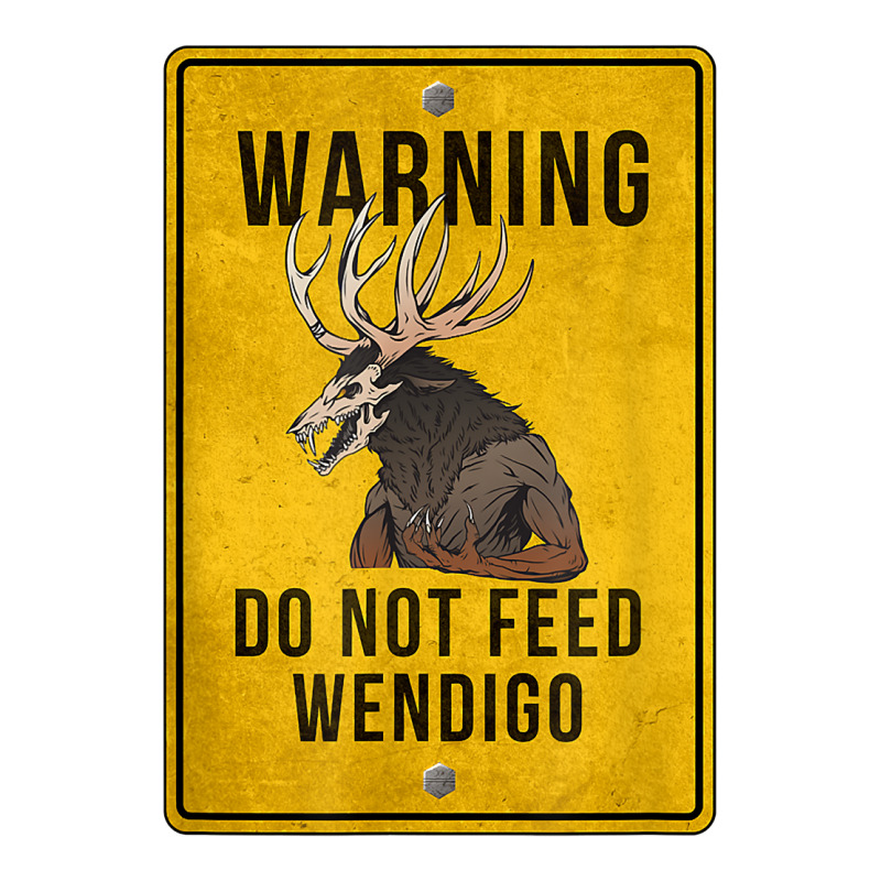 Wendigo Cryptid   Do Not Feed Wendigo Warning Sign T Shirt V-neck Tee | Artistshot