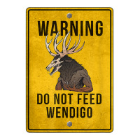 Wendigo Cryptid   Do Not Feed Wendigo Warning Sign T Shirt Men's 3/4 Sleeve Pajama Set | Artistshot