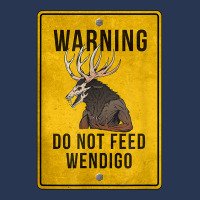 Wendigo Cryptid   Do Not Feed Wendigo Warning Sign T Shirt Men Denim Jacket | Artistshot