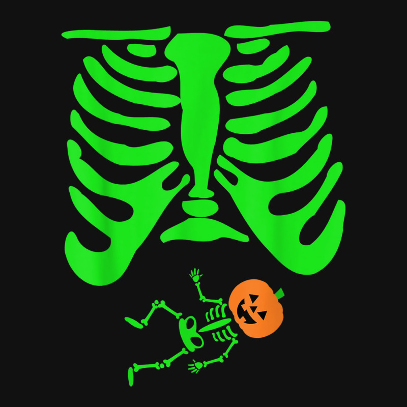 Halloween Green Skeleton X Ray Pregnant Jack O Lantern Skinny Tumbler | Artistshot