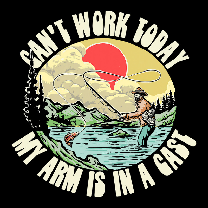 Sorry I Cant Work My Arm Is In A Cast Funny Fishing Vintage Fleece Short | Artistshot