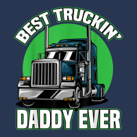 Mens Truck Driver Dad Trucker Gifts For Best Truckin Daddy Ladies Denim Jacket | Artistshot