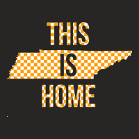 Orange White Tennessee State Outline Tennessee This Is Home Sweatshirt Ladies Fitted T-shirt | Artistshot