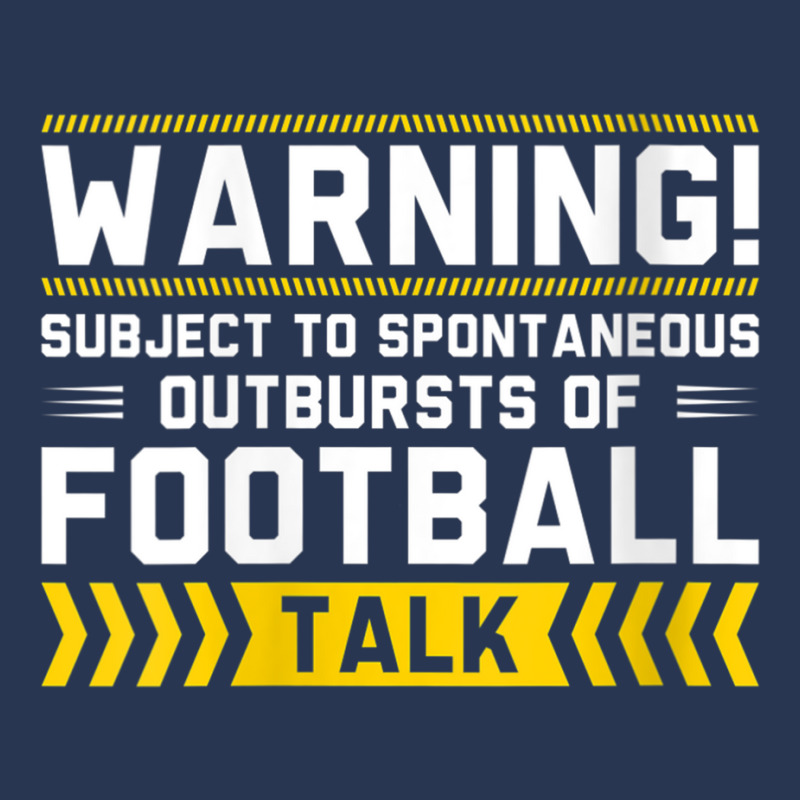 Womens Warning Subject To Spontaneous Outbursts Of Football Talk V Nec Men Denim Jacket | Artistshot