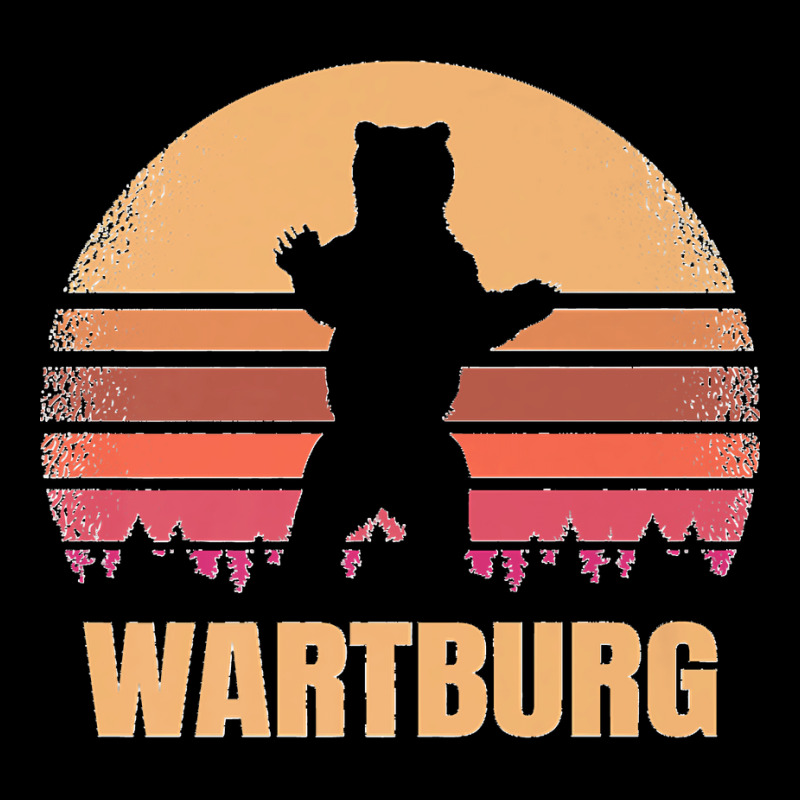 Wartburg Tennessee Vintage Bear Distressed Retro 80s Sunset Premium Women's V-Neck T-Shirt by ENIDLWHITE | Artistshot