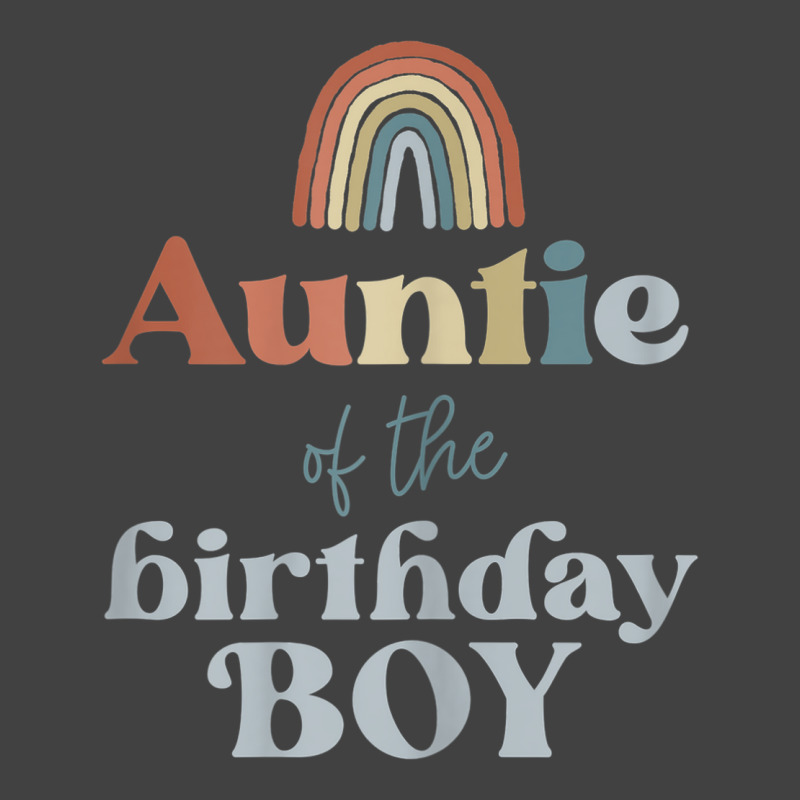 Womens Auntie Of The Birthday Boy Boho Rainbow Party Retro Supplies Vintage T-shirt | Artistshot