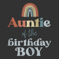 Womens Auntie Of The Birthday Boy Boho Rainbow Party Retro Supplies Baby Bodysuit | Artistshot