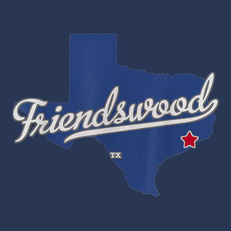 Friendswood Texas Tx Map Men Denim Jacket | Artistshot