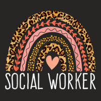 Social Worker Leopard Rainbow Social Work Women Girls T Shirt Ladies Fitted T-shirt | Artistshot