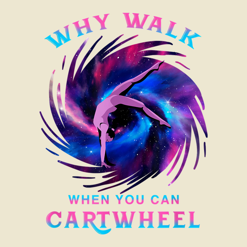 Why Walk When You Can Cartwheel Gymnastics Milky Way Galaxy T Shirt Cropped Hoodie by pypybedypa | Artistshot