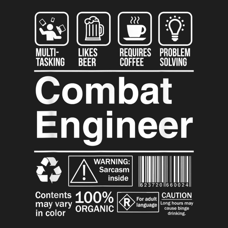 Combat Engineer Shopping Label Problem Solver T Shirt Classic T-shirt by cm-arts | Artistshot