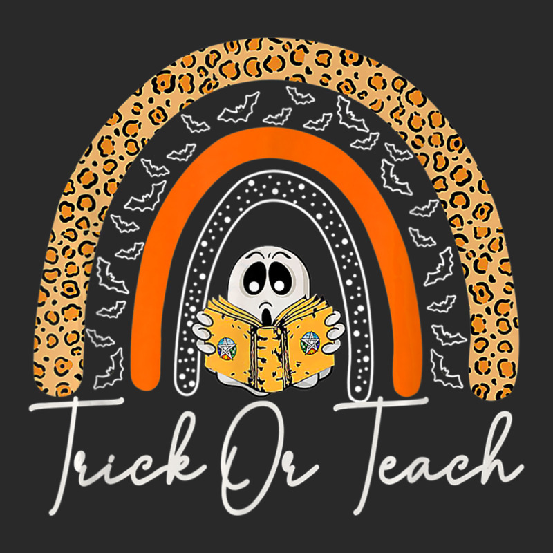 Funny Trick Or Teach Rainbow Leopard Cute Ghost Halloween Toddler T-shirt by Renew | Artistshot