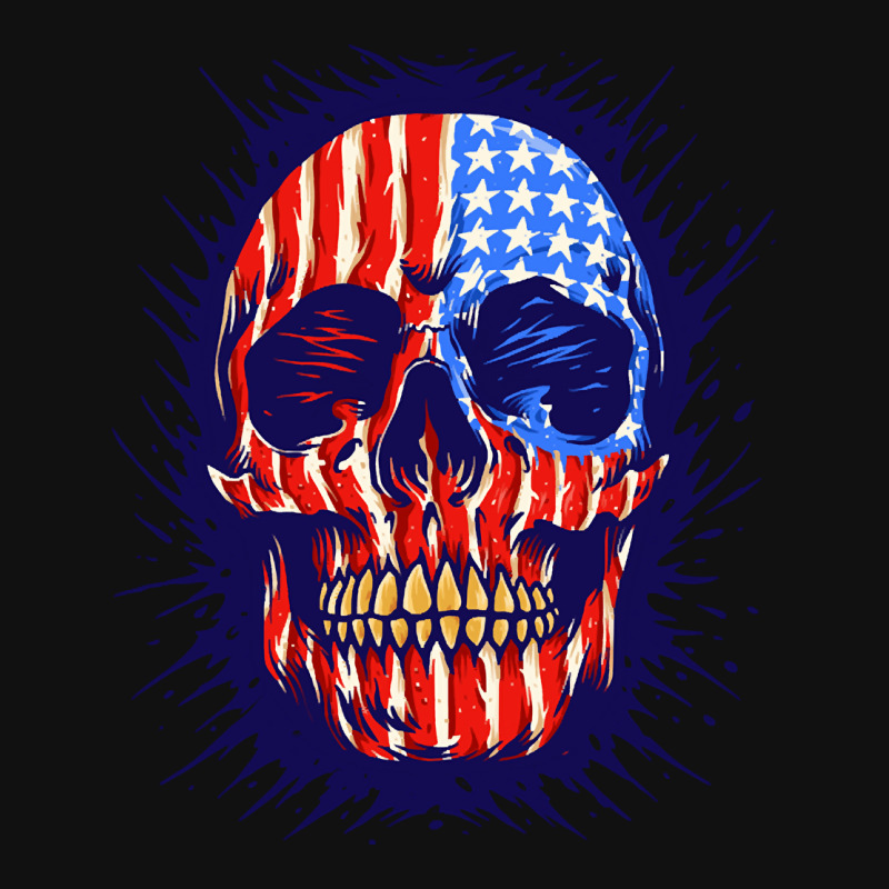 American Flag Skull, American Flag Skull Painting, American Flag Skull Fanny Pack | Artistshot