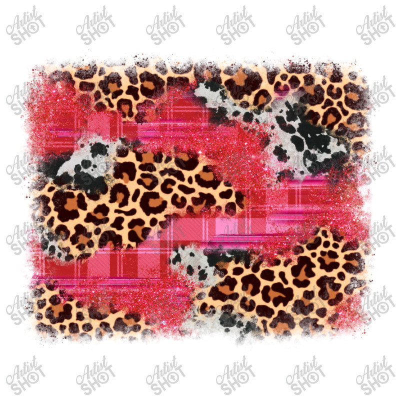 Valentine's Day Cowhide Leopard Background V-neck Tee | Artistshot