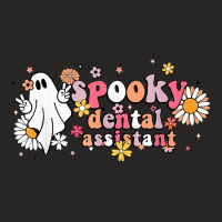 Groovy Ghost Halloween Floral Spooky Dental Assistant Ladies Fitted T-shirt | Artistshot