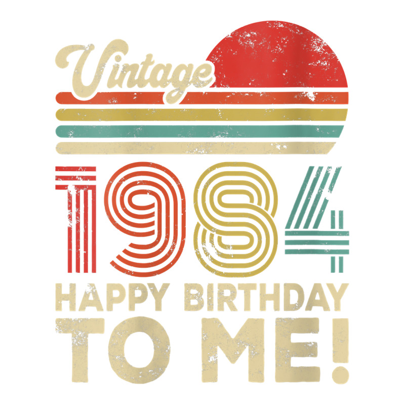 Womens 38 Year Old Vintage 1984 Happy Birthday To Me V Neck T Shirt Unisex Hoodie | Artistshot