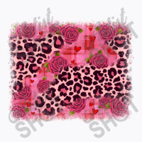 Valentine's Day Roses Leopard Background T-shirt | Artistshot