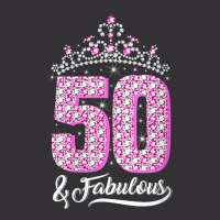 Womens 50 And Fabulous 50th Birthday Diamond Crown Gift Women V Neck T Vintage Hoodie And Short Set | Artistshot