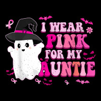 Retro I Wear Pink For My Auntie Halloween Cute Pink Ghost Women's V-neck T-shirt | Artistshot