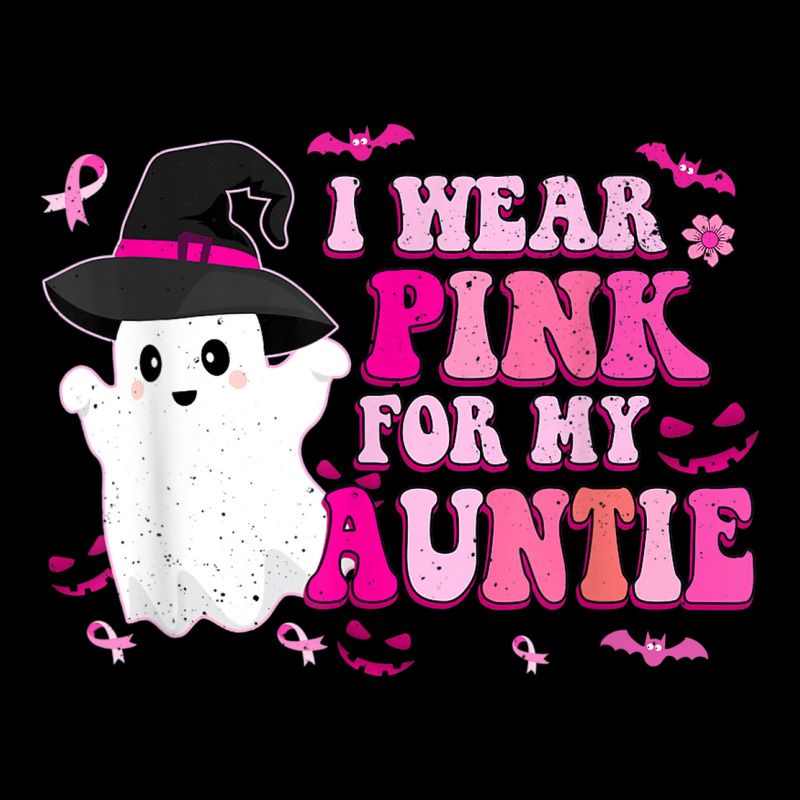 Retro I Wear Pink For My Auntie Halloween Cute Pink Ghost Maternity Scoop Neck T-shirt by Orchid | Artistshot