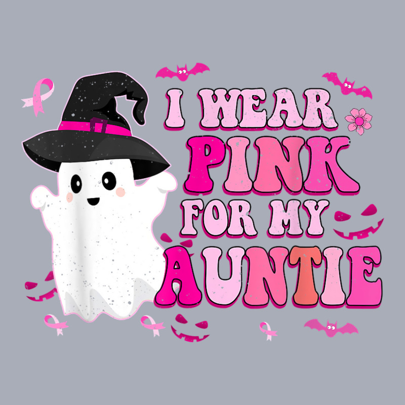 Retro I Wear Pink For My Auntie Halloween Cute Pink Ghost Tank Dress by Orchid | Artistshot