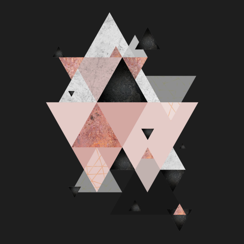 Geometric Compilation In Rose Gold And Blush Pink Classic T-shirt | Artistshot