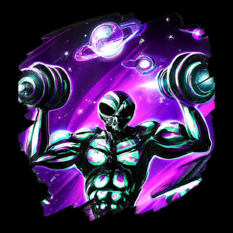 Alien Lifting Weights In Outer Space Alien Weightlifting Tank Top Adjustable Cap | Artistshot