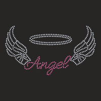 Angel With Wings Bling Rhinestone Diamante Embellished Tank Top Ladies Fitted T-shirt | Artistshot