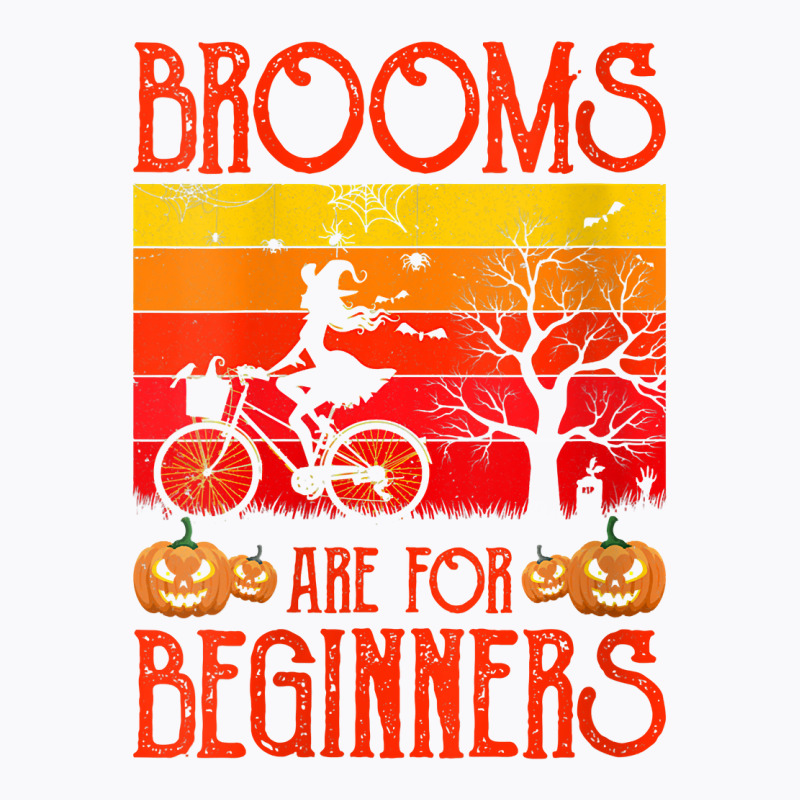 Womens Brooms Are For Beginners Bicycle Shirt Witch Halloween 2022 V N T-shirt | Artistshot