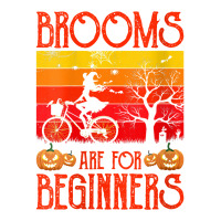 Womens Brooms Are For Beginners Bicycle Shirt Witch Halloween 2022 V N Crewneck Sweatshirt | Artistshot