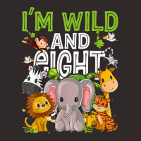 I'm Wild And Eight Zoo Birthday Family Safari Jungle Party Racerback Tank | Artistshot