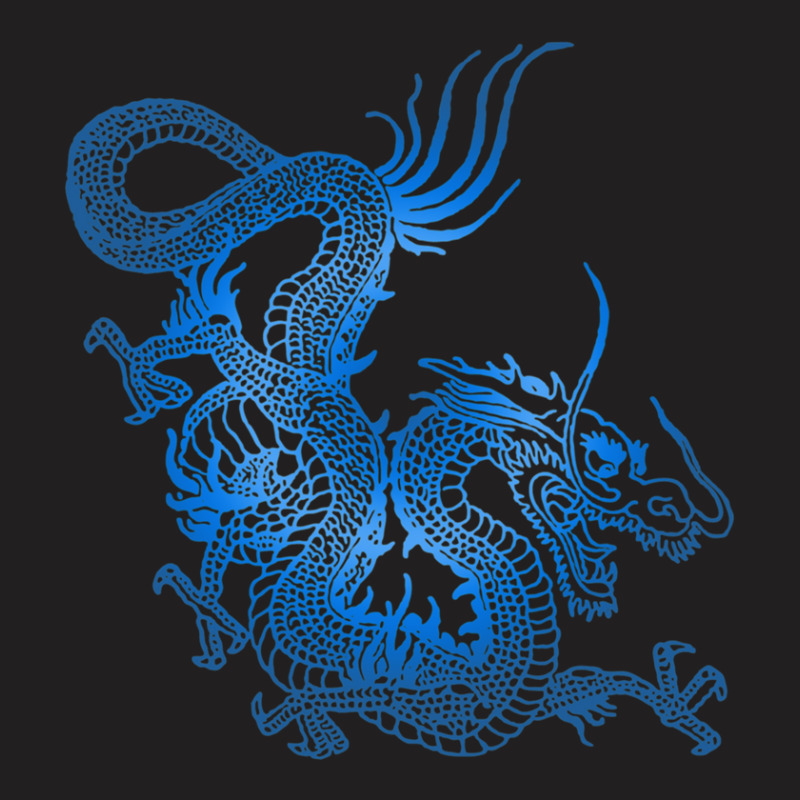 Blue Chinese Dragon T-shirt | Artistshot