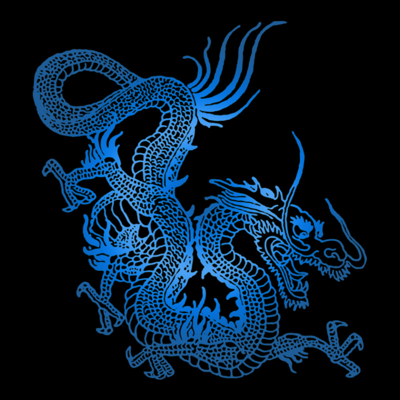 Blue Chinese Dragon Fleece Short | Artistshot