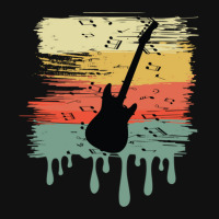 Bass Guitar Vintage Dripping Throw Pillow | Artistshot