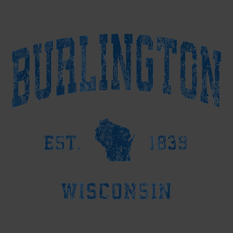 Burlington Wisconsin Wi Vintage Athletic Navy Sports Design Vintage T-shirt | Artistshot