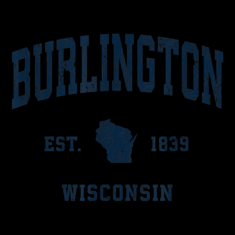 Burlington Wisconsin Wi Vintage Athletic Navy Sports Design Youth Sweatshirt | Artistshot