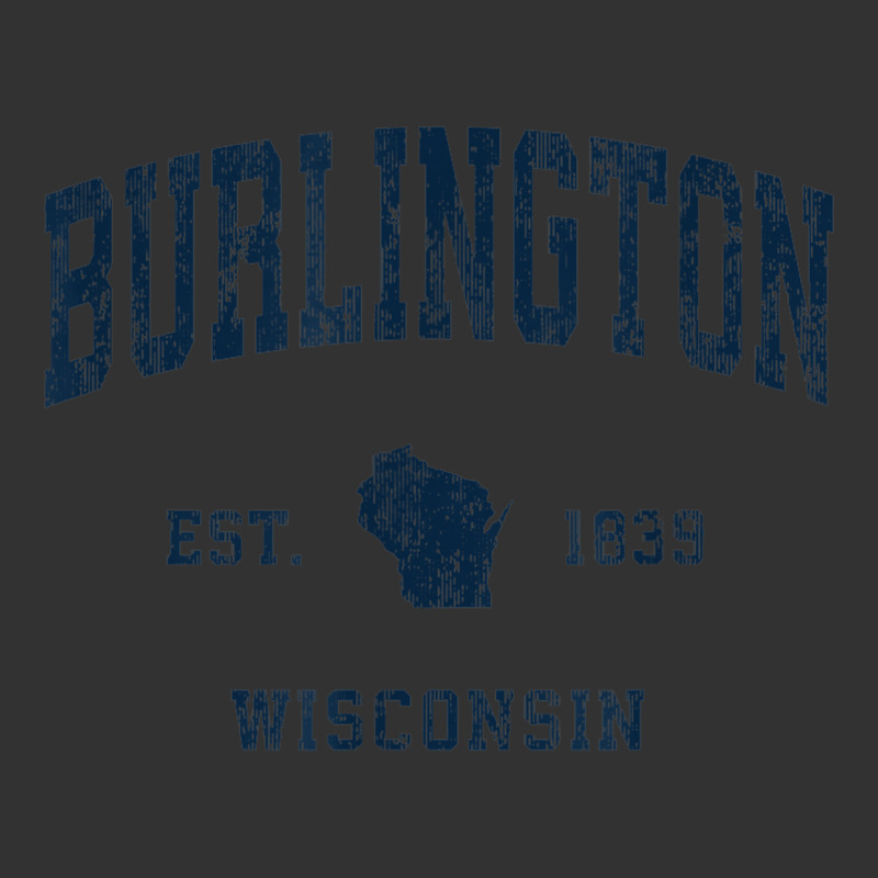 Burlington Wisconsin Wi Vintage Athletic Navy Sports Design Baby Bodysuit | Artistshot