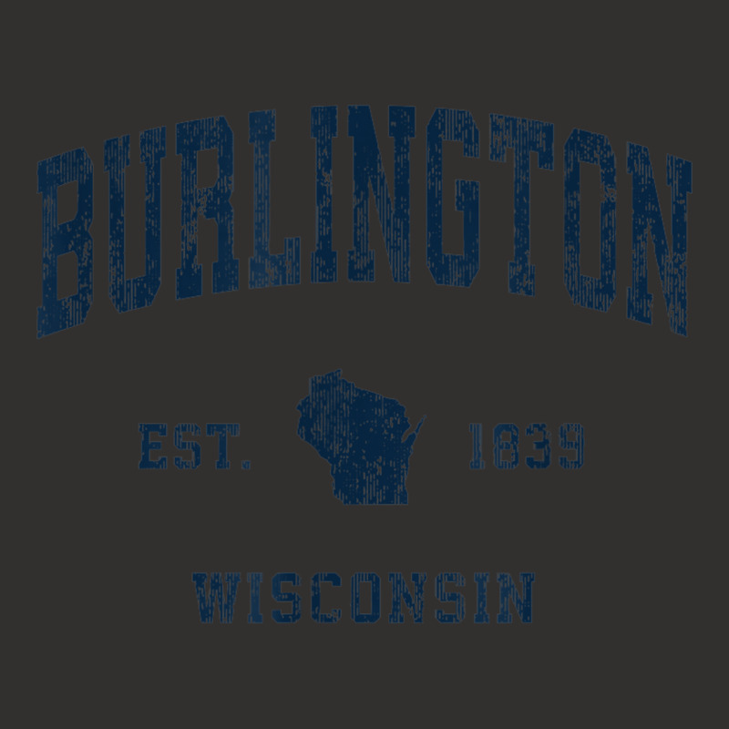 Burlington Wisconsin Wi Vintage Athletic Navy Sports Design Champion Hoodie | Artistshot