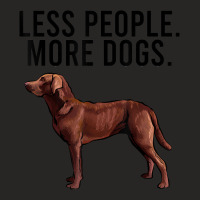 Less People More Dogs Chesapeake Bay Retriever Introvert Fun Ladies Fitted T-shirt | Artistshot