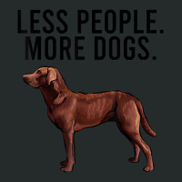 Less People More Dogs Chesapeake Bay Retriever Introvert Fun Women's Triblend Scoop T-shirt | Artistshot