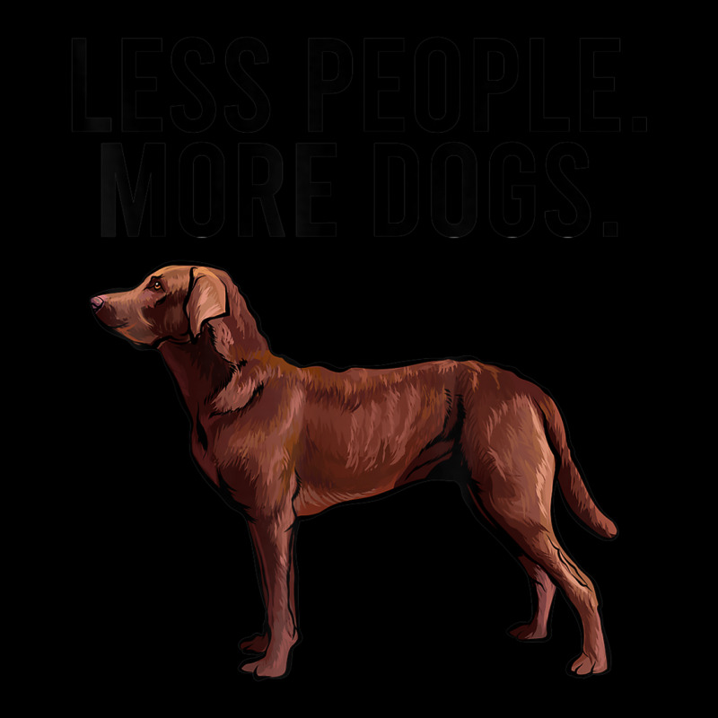 Less People More Dogs Chesapeake Bay Retriever Introvert Fun Cropped Hoodie by Renew | Artistshot