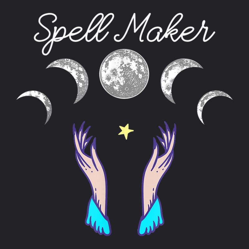 Spell Maker Pagan Witch Moon Phases Halloween Youth Tee by Color | Artistshot