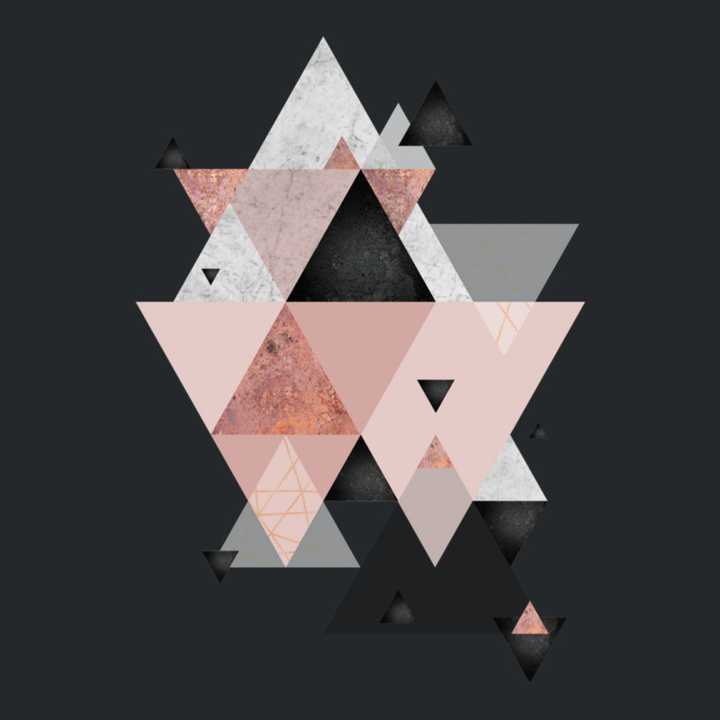 Geometric Compilation In Rose Gold And Blush Pink Crewneck Sweatshirt | Artistshot