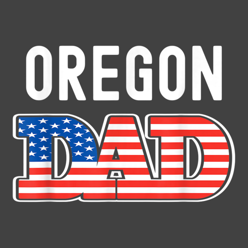 Mens Oregon Dad Usa States Mens Oregon State Flag Vintage T-Shirt by Fashlaza | Artistshot