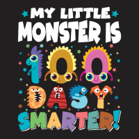 100th Day Of School Gift T  Shirt My Little Monster Is 100 Days Smarte T-shirt | Artistshot