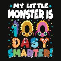 100th Day Of School Gift T  Shirt My Little Monster Is 100 Days Smarte Scorecard Crop Tee | Artistshot