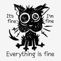 Everything Is Fine Funny Stressed Out Cat Graphic Tank Top Adjustable Cap | Artistshot